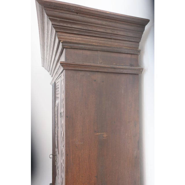 Baroque Antique Carved Oak Farmhouse Wardrobe, 1780 For Sale - Image 3 of 18