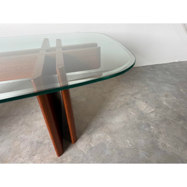 1970s 1970s Danish Modern Teak & Glass Coffee Table by Gustav Gaarde for Trekanten Hestbaek/ Sold For Sale - Image 5 of 12