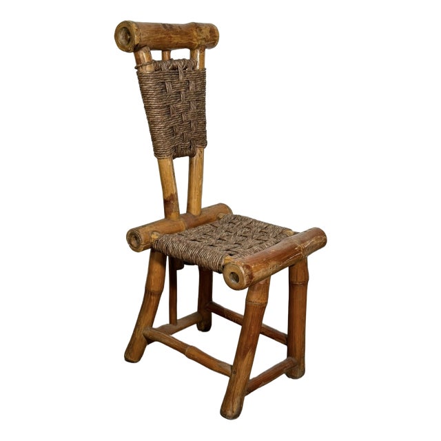 Brazilian Sculptural Bamboo Armchair by José Caldas, 1960s For Sale