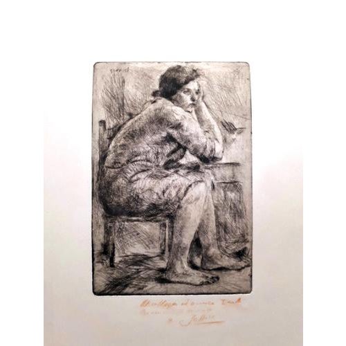 Hand signed and dedicated in red pencil. Signed on plate top left. Ardengo Soffici was an Italian painter, intellectual,...