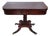 Antique American 19th C Regency Mahogany Flip Top Leather Game Table & Console For Sale