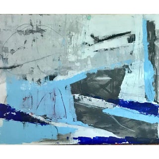 Framed Abstract Seascape Acrylic Painting For Sale