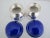 Reed & Barton Sterling Silver Cobalt Blue Glass Liner Pedestal Salt Cellar Pair For Sale In Portland, OR - Image 6 of 8