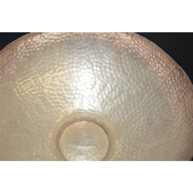 Mid 20th Century Hammered Silver Bowl Hand Crafted Modern For Sale - Image 12 of 15