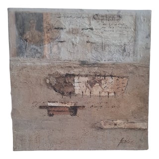Jenny Verplanke, Moving in Our Space I, 2000s, Mixed Media Painting on Canvas For Sale