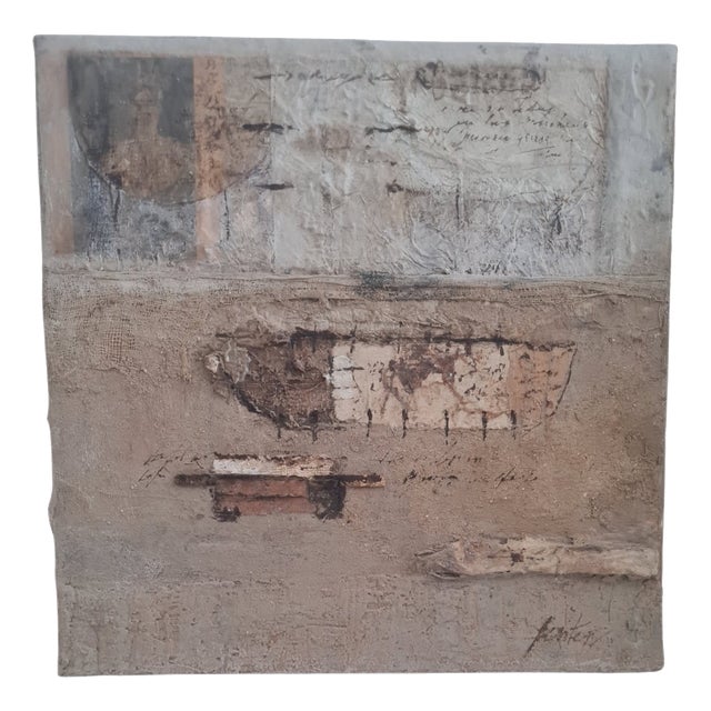 Jenny Verplanke, Moving in Our Space I, 2000s, Mixed Media Painting on Canvas For Sale