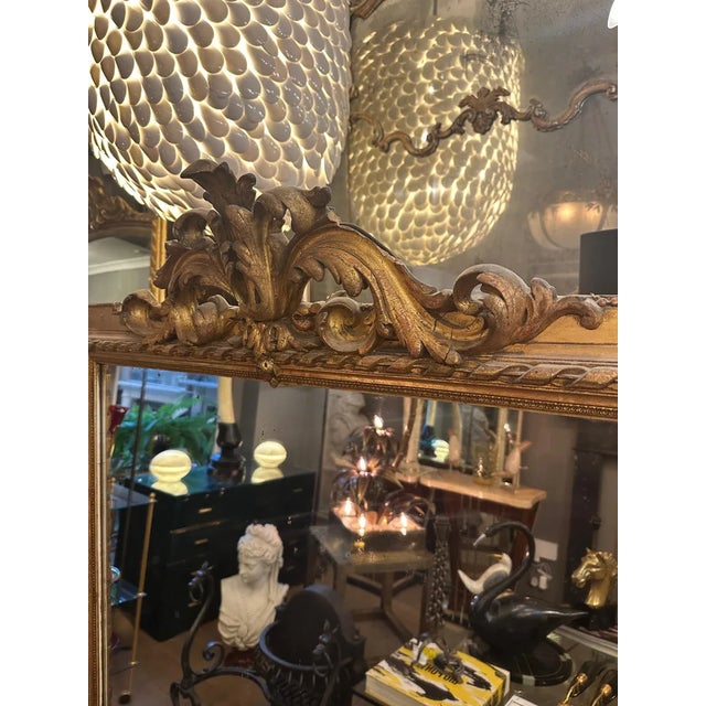 Mid 19th Century Large Antique French Mirror, 1850 For Sale - Image 5 of 11