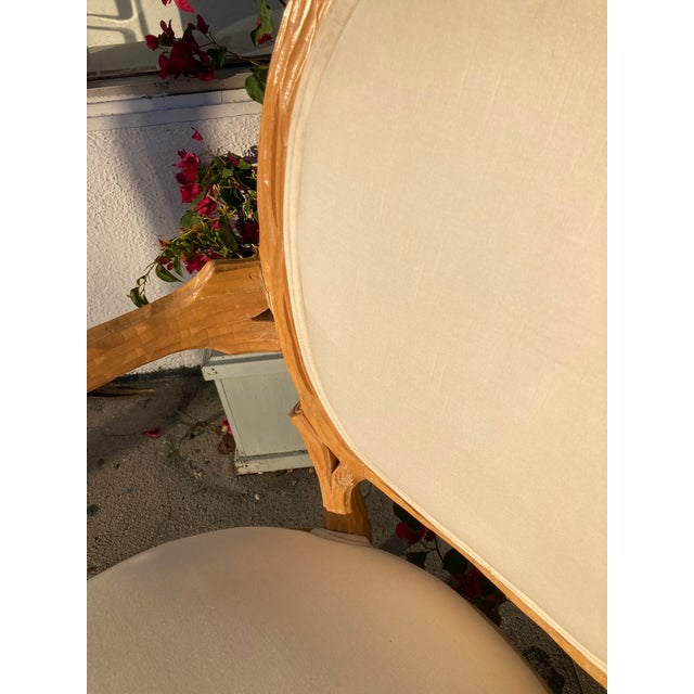 Faux Bois French Style Fauteuils Arm Dining Chairs- A Pair -B For Sale - Image 15 of 16
