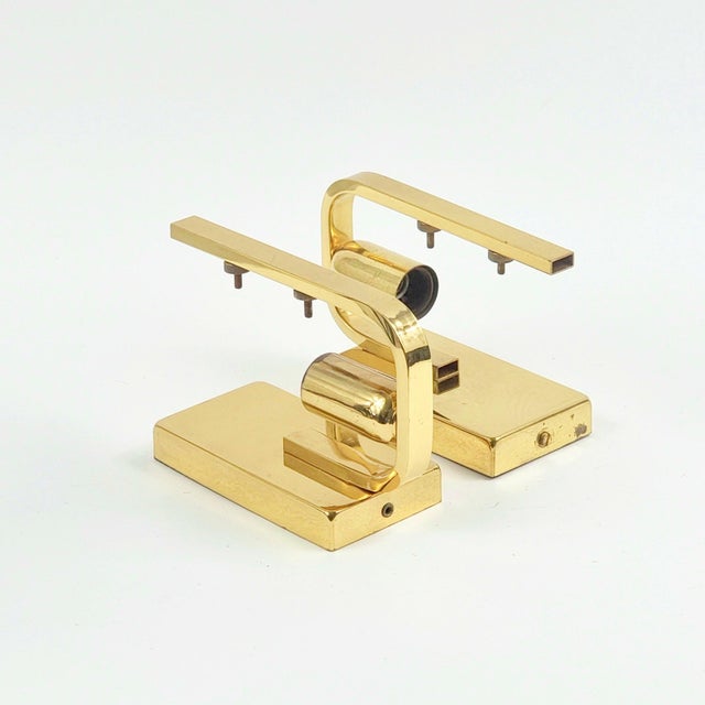 Gold Scandinavian Wall Light in Glass and Brass Leaf by Carl Fagerlund for Orrefors, 1960s For Sale - Image 8 of 11