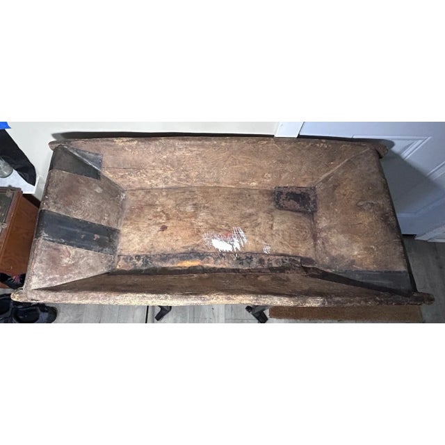 Mid 19th Century Circa 1870 American Primitive Wooden Dough Bowl For Sale - Image 5 of 6