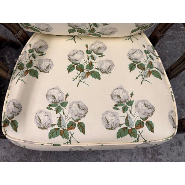 McGuire Furniture Barrel Back Bamboo Armchairs, Pair Vintage For Sale - Image 9 of 12