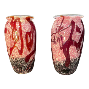 Eickholt Art Glass Vases, Signed and Dated 1993 - Set of 2