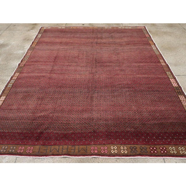 A vintage Turkish Anatolian room size carpet handmade during the mid-20th century. Measures: 8' 6" x 10' 4".