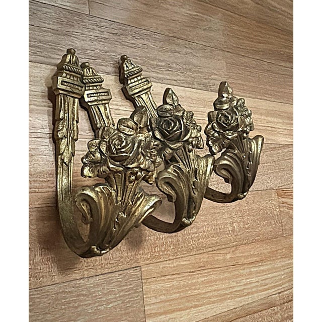 Mid 19th Century Louis XVI Style French Curtain Holdbacks in Chiseled and Gilded Bronze- Set of 4 For Sale - Image 4 of 12