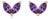 Purple Amethyst v-Shaped Studs | Double Stone Dainty Studs | February Birthstone Studs - A Pair For Sale