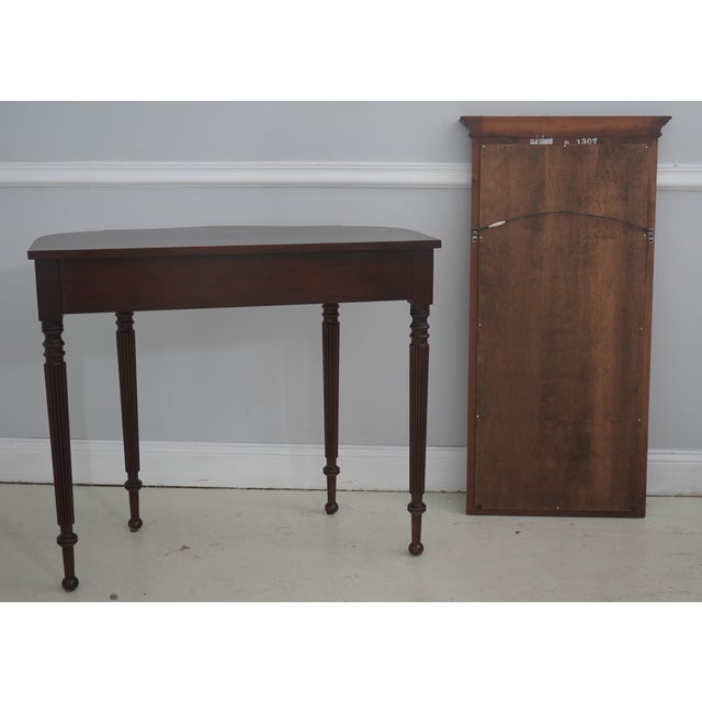 Statton Old Towne Mahogany Console Table & Mirror For Sale - Image 15 of 18
