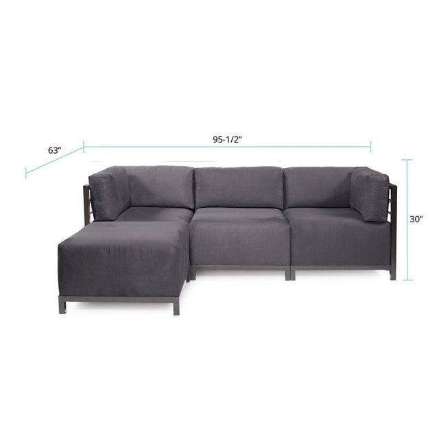 2020s Axis 4pc Sectional Regency Gray Titanium Frame For Sale - Image 5 of 6