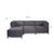 2020s Axis 4pc Sectional Regency Gray Titanium Frame For Sale - Image 5 of 6
