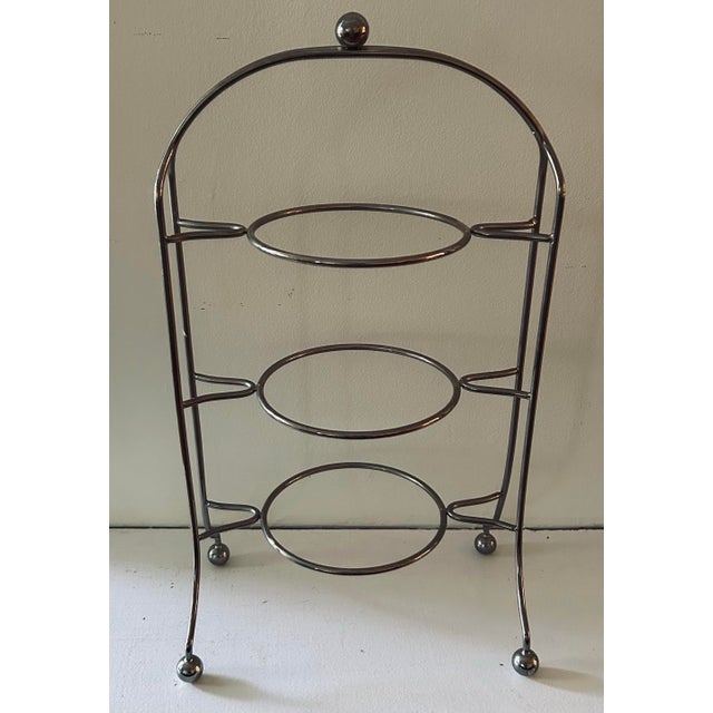 Art Nouveau Early 20th Century Art Nouveau Three-Tier Cake Stand For Sale - Image 3 of 6