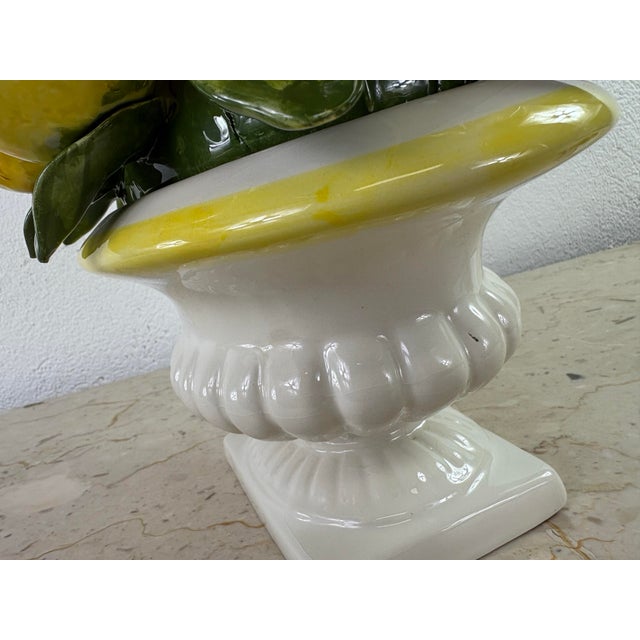 Ceramic Vintage Large Vibrant Pottery Lemon Topiary For Sale - Image 7 of 11