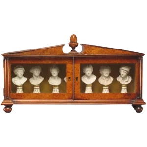 Early 19th Century Antique Miniature Furstenberg Biscuit Porcelain Busts of English Men of Letters - 8 Pieces