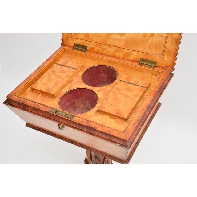 Antique William IV Satin Wood Tea Poy / Side Table, 1830 For Sale - Image 9 of 13