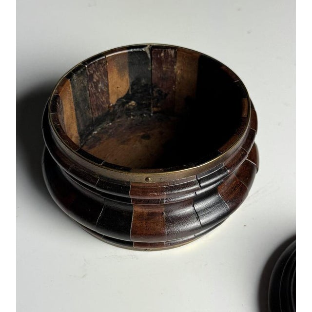 Tobacco jar from the 19th century. Dimensions: 13H x 14.5ø