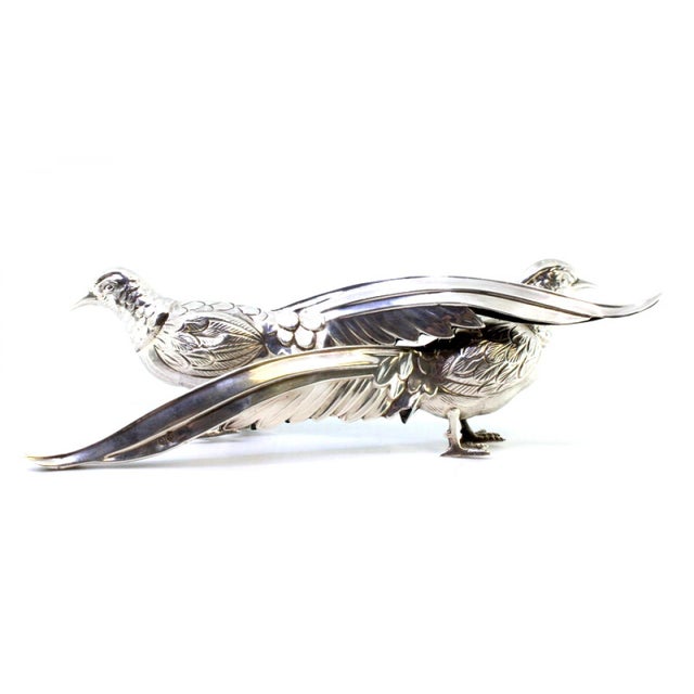 Silver Pheasants with Reliefs and Applications, in Very Good conditions. Designed from 2000 This piece has an attribution...