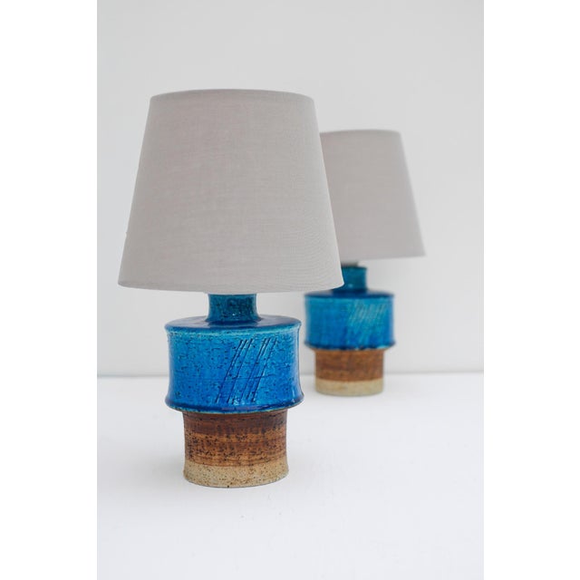 Ceramic Mid-Century Modern Table Lamps by Inger Persson for Rörstrand, 1960s, Set of 2 For Sale - Image 7 of 17
