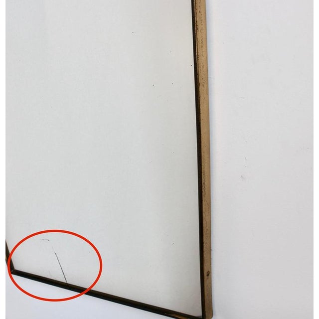 Gold Vintage Italian Wall Mirror with Brass Frame, 1960s For Sale - Image 8 of 18