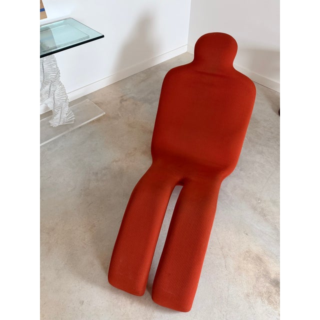 Bouloum Chaise Lounge Chair by Olivier Mourgue in Original Burnt Orange Textile For Sale - Image 10 of 16
