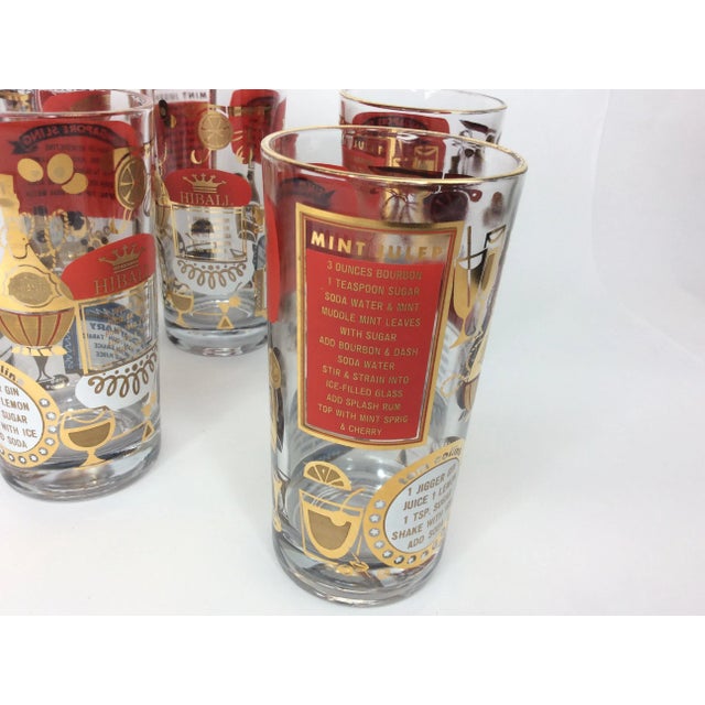 Glass Mid-Century Recipe Cocktail Set For Sale - Image 7 of 13