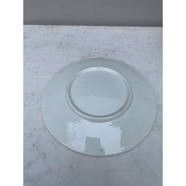 Rustic French Majolica Plums Plate Circa 1890 For Sale - Image 3 of 3