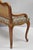 Vintage French Louis XV Style Distressed Gold Gilt Cane Back Vanity Bench Seat For Sale - Image 17 of 18