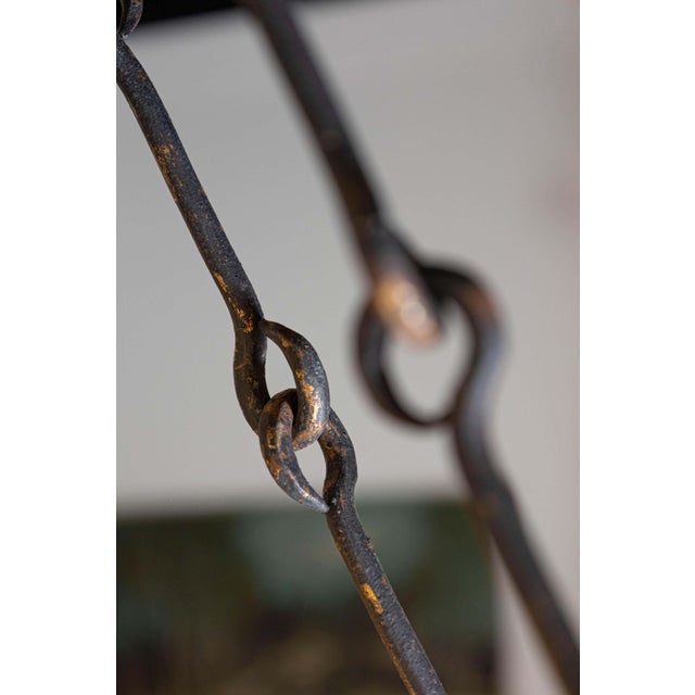 Mid 20th Century French Wrought Iron Chandelier For Sale - Image 9 of 12