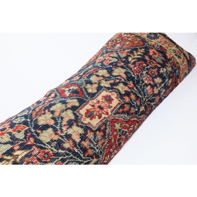 Early 20th Century Antique Collectore Handwoven Persian Rug Pillow Cushion Cover -16'' X 47'' For Sale - Image 5 of 10