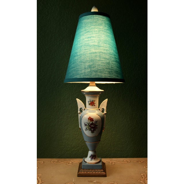 Pair of Vintage Porcelain European Neoclassical Urn Table Lamps For Sale - Image 10 of 16