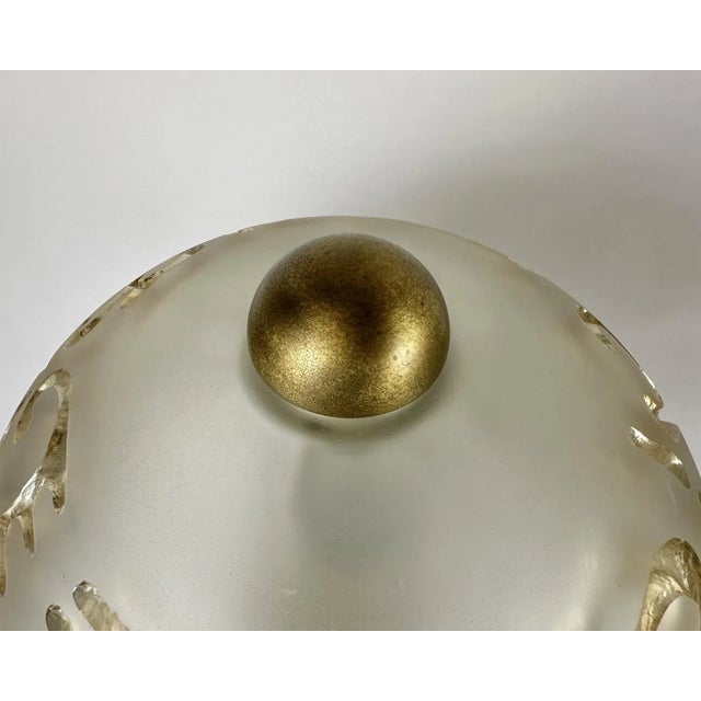 Vintage Table Lamps in Glass and Brass by Peill & Putzler, 1970s, Set of 2 For Sale - Image 6 of 11