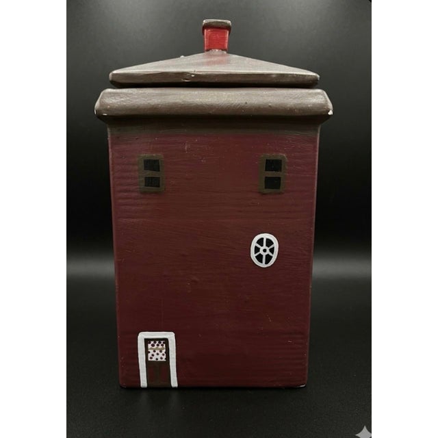 Victorian Vintage 1980s Painted Lady Victorian House Ceramic Cookie Jar For Sale - Image 3 of 12