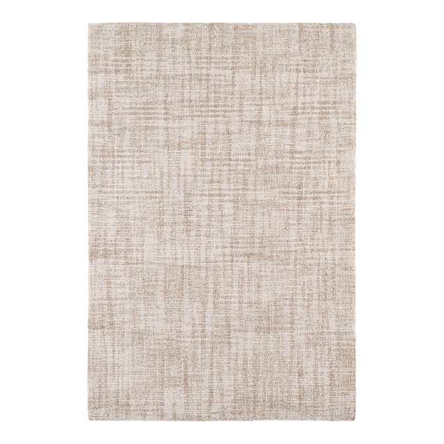 Dash & Albert by Annie Selke Crosshatch Ivory Micro Hooked Wool Rug, 3' x 5' For Sale