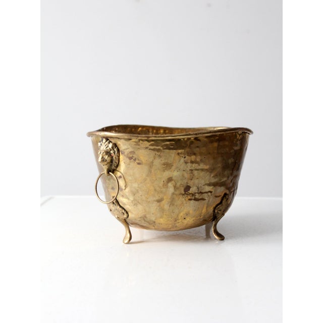 Antique Hammered Brass Firewood Bucket Chairish