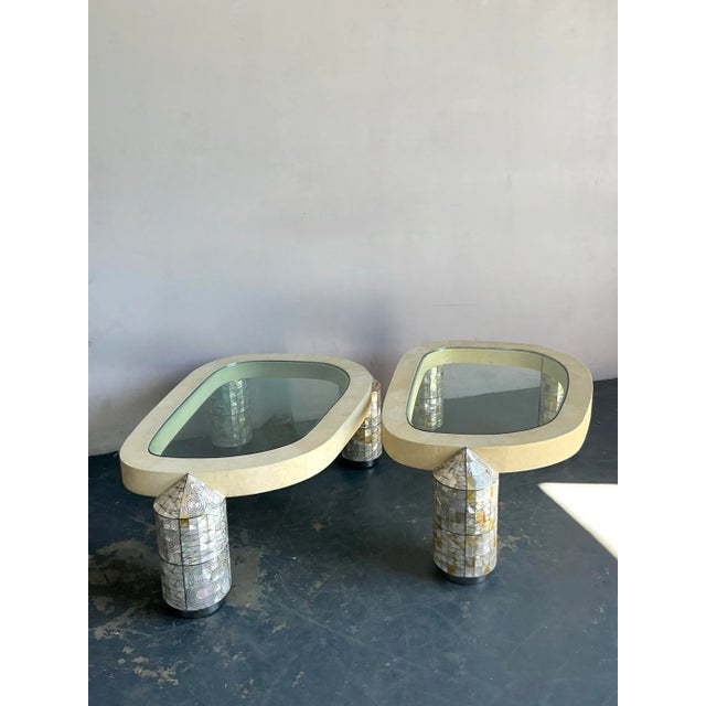 Vintage Boho Ron Seff Mother of Pearl Coffee Table For Sale - Image 9 of 11