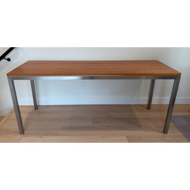 Wood Room & Board Parsons Custom Table For Sale - Image 7 of 10