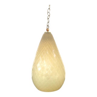 1960s Hollywood Regency Moroccan Style Murano Glass Pendant in Beige, Italy For Sale