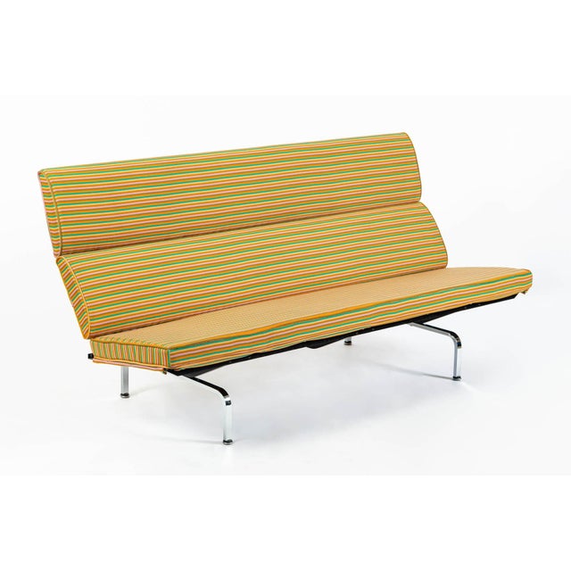 Mid Century Eames Herman Miller Sofa Compact, Alexander Girard Maharam Fabric, 2 Available For Sale - Image 9 of 17