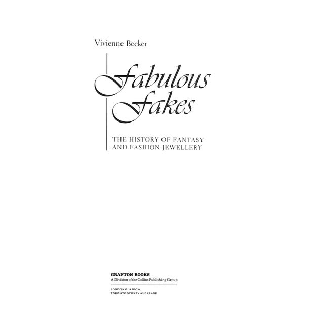 Traditional "Fabulous Fakes: The History of Fantasy and Fashion Jewellery" 1988 Becker, Vivienne For Sale - Image 3 of 11