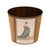 Very nice metal Paper Basket rapt with a Light Brown Color Velvet , comes with a 17 Century Jean Holbein lithograph on...