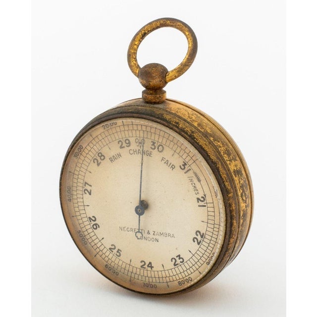 Negretti & Zambra Brass Pocket Barometer For Sale - Image 4 of 6