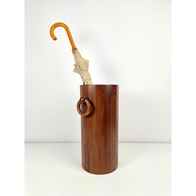 Vintage Wooden Cylinder Umbrella Stand, 1960s For Sale - Image 4 of 8