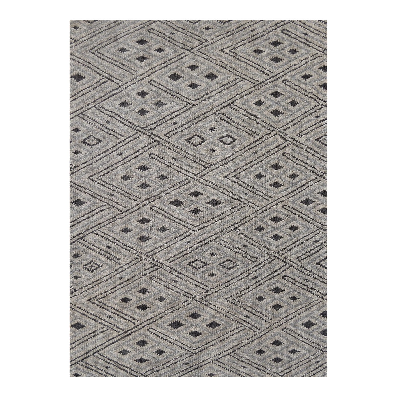 Modern Handwoven Ribbed Wool Rug | Chairish